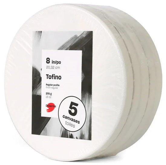 Toiles tofino - ronde - 8 x 8 pouces