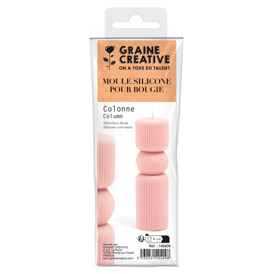 Moule pour bougie en silicone - colonne antique