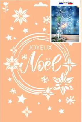 A4 stencil joyeux noel