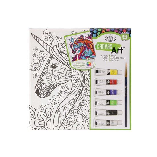 Ens. peinture acrylique licorne