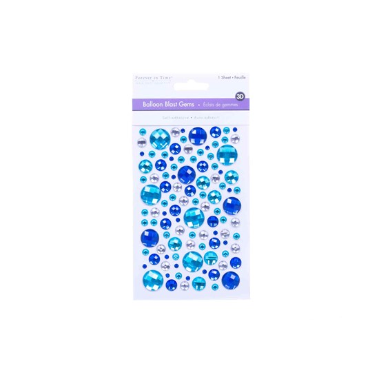 Sticker stones - round - blue