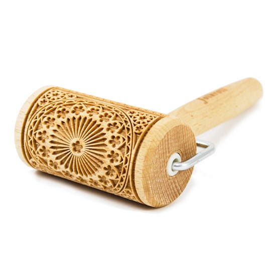 Mini rouleau à pâtisserie gravé - motif rosette