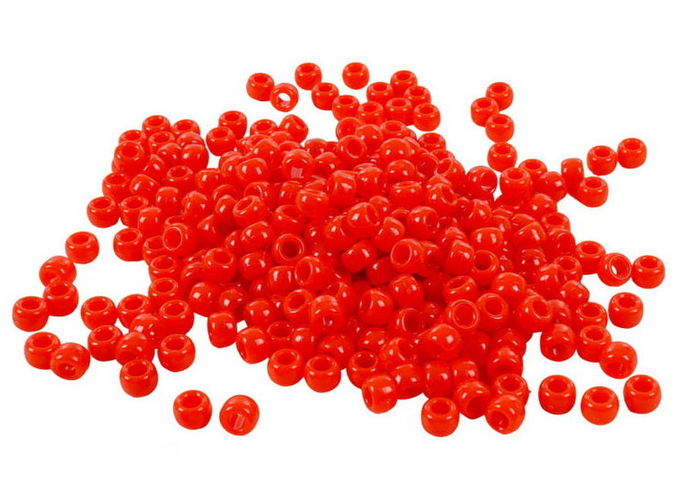 Pack of 300 Red Pony Beads 9mm