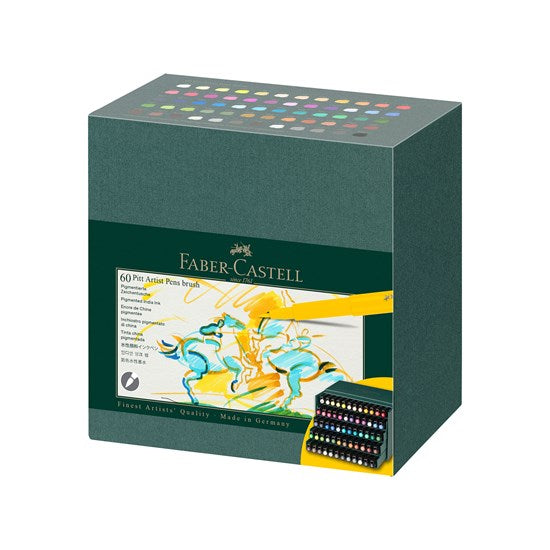 Ens. 60 marqueut pitt pointe pinceau couleurs assorties