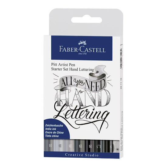Set of 8 pitt basic lettering markers