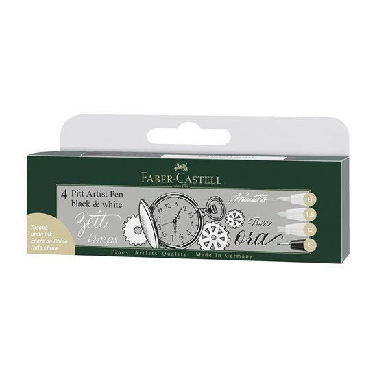 Set of 4 pitt markers tips 1.5, c, b, s