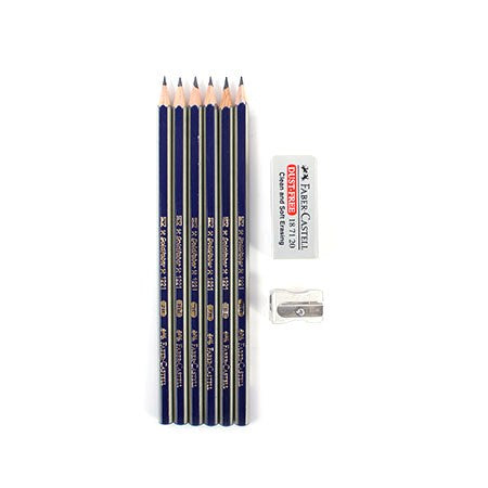 Ens. 6 crayons graphite pour esquisses