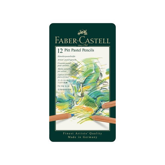 Set of 12 pitt pastel pencils assorted colors
