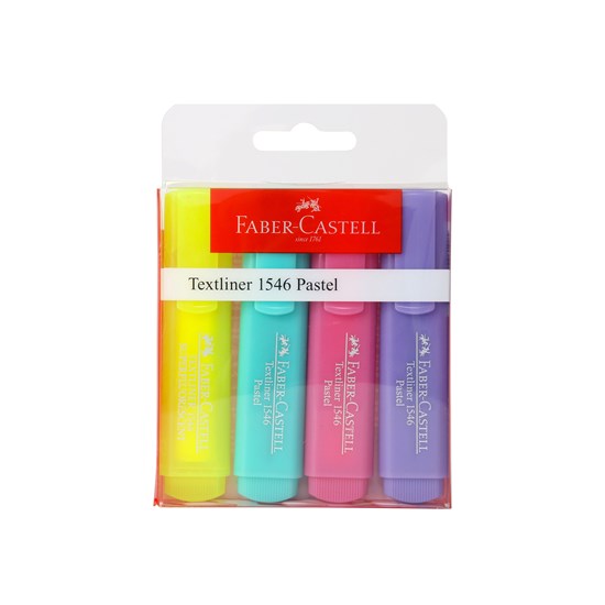 Set of 4 pastel textliner highlighters