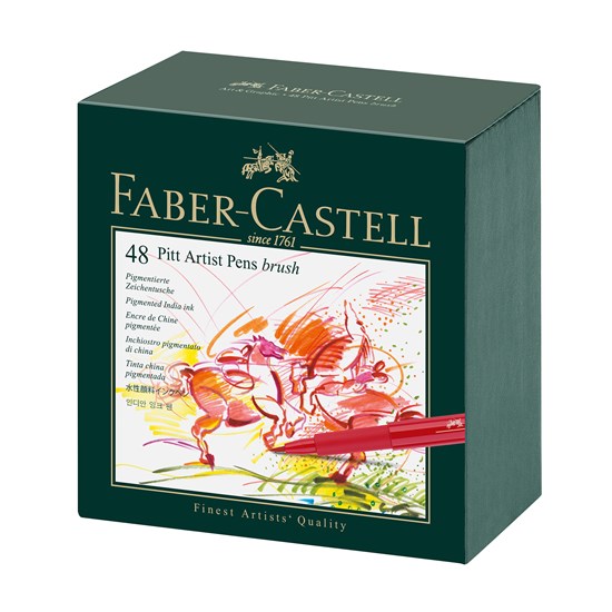 Set of 48 pitt markers assorted colors