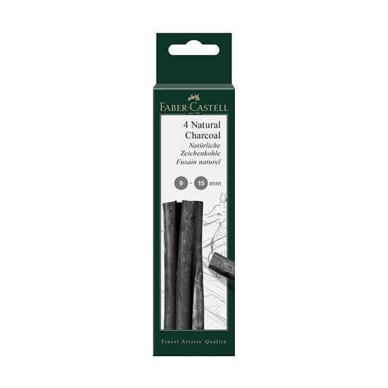 Ens. 12 bâtonnets fusain pitt 9-15mm noir