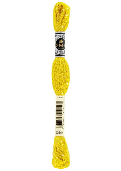 Embroidery floss - glitter - dark lemon
