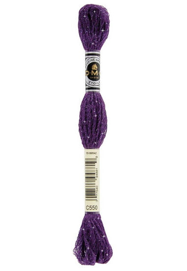 Embroidery floss - glitter - very dark violet
