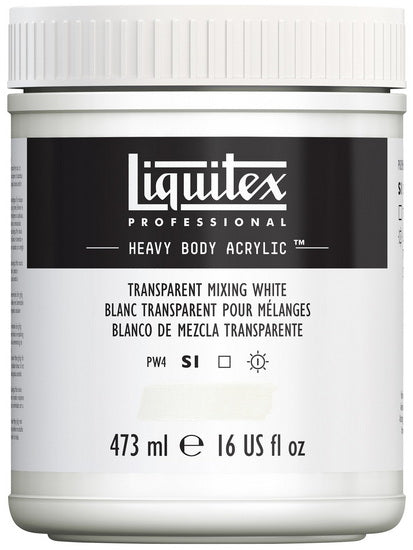 Acrylique hv - 16oz - blanc transparent mélange - s1