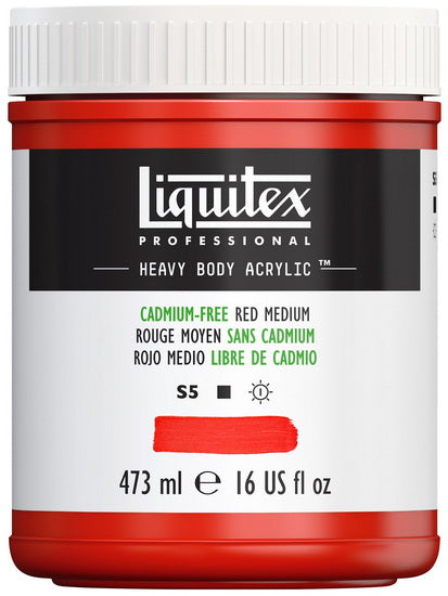 Acrylique hv - 16oz - rouge moyen sans cadmium - s5