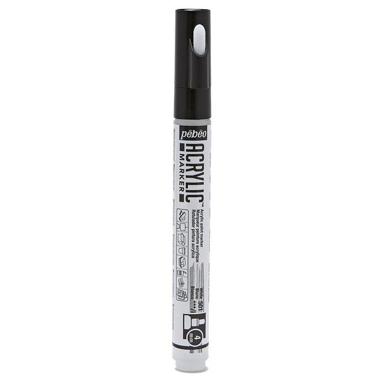 Marqueur acrylique - decomarker - ronde 4mm - blanc