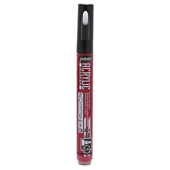 Marqueur acrylique - decomarker - ronde 4mm - rouge