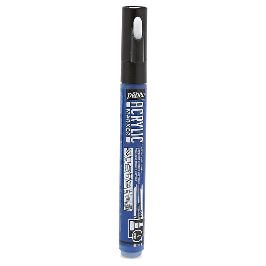 Marqueur acrylique - decomarker - ronde 4mm - cyan