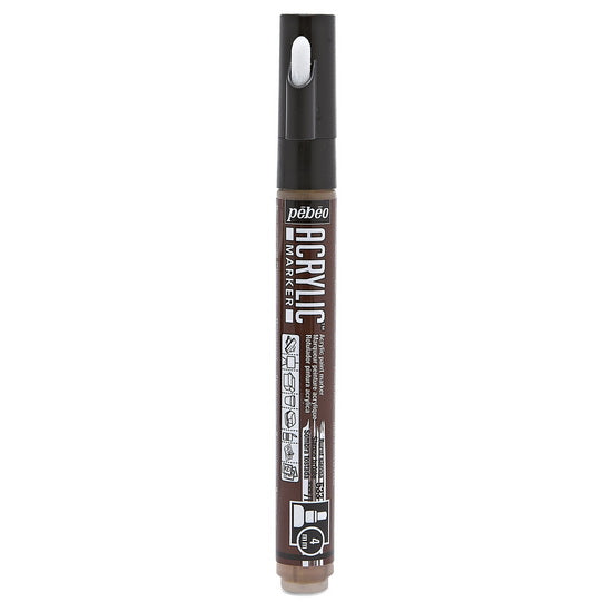 Marqueur acrylique - decomarker - ronde 4mm - sienne brulé