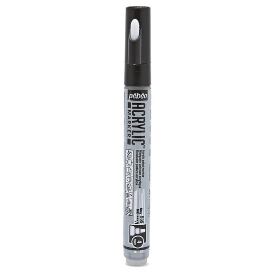 Marqueur acrylique - decomarker - ronde 4mm - gris