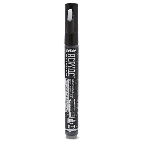 Marqueur acrylique - decomarker - ronde 4mm - noir précieux