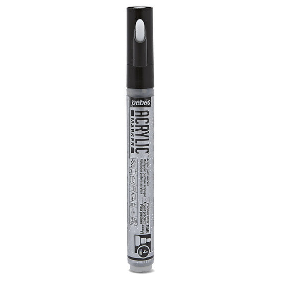Acrylic marker - decomarker - round 4mm - precious silver