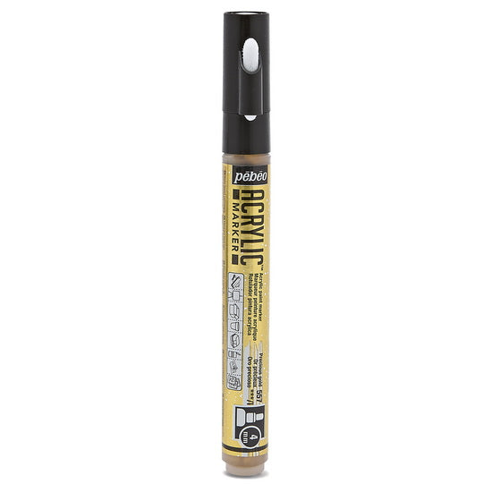 Marqueur acrylique - decomarker - ronde 4mm - or précieux