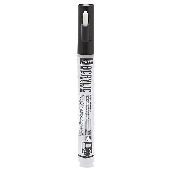 Marqueur acrylique - decomarker - biseau 4mm - blanc
