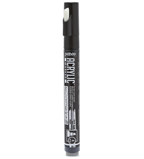 Acrylic marker - decomarker - chisel 4mm - black