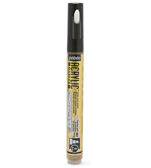 Marqueur acrylique - decomarker - biseau 4mm - or précieux