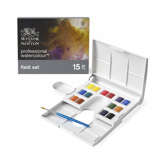 Ens. aquarelle professionnel 14 demi-godets