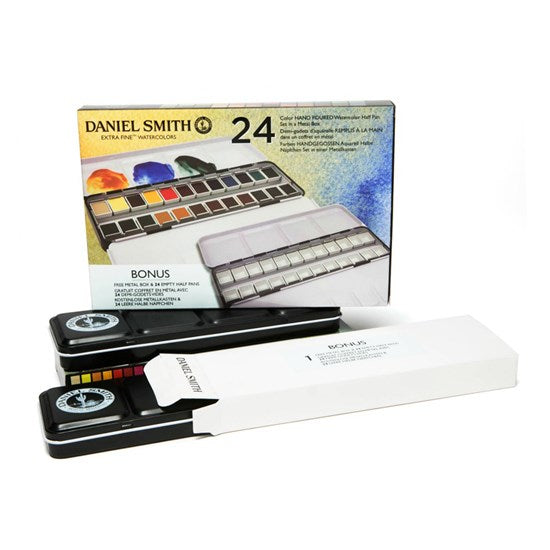 Set of 24 Half-Pan Watercolor Set