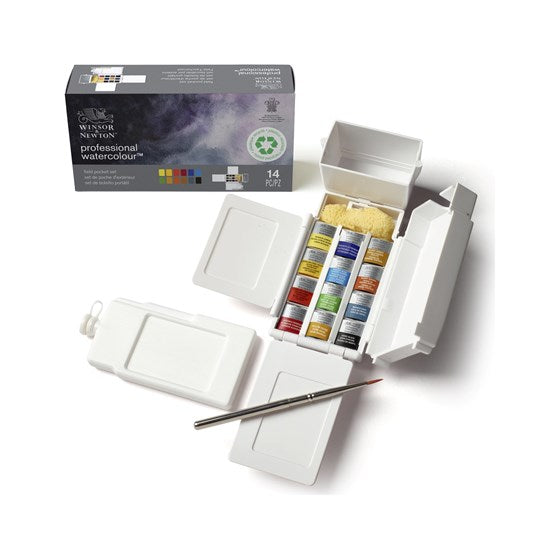 Ens. aquarelle professionnel 12 demi-godets