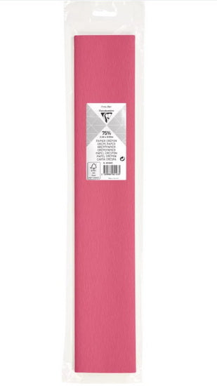 Papier crepon 250x50cm rose moyen - rose moyen