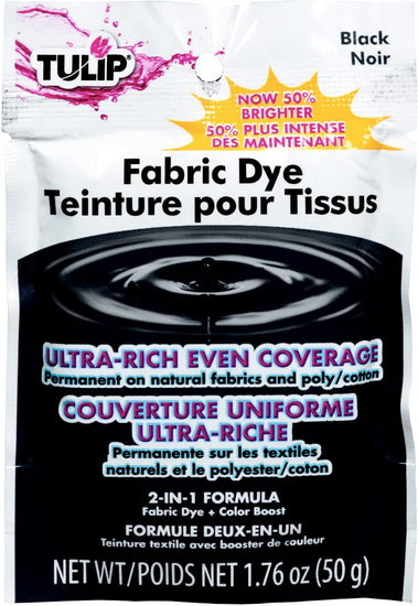 Teinture permanente pour tissus noir - 50g