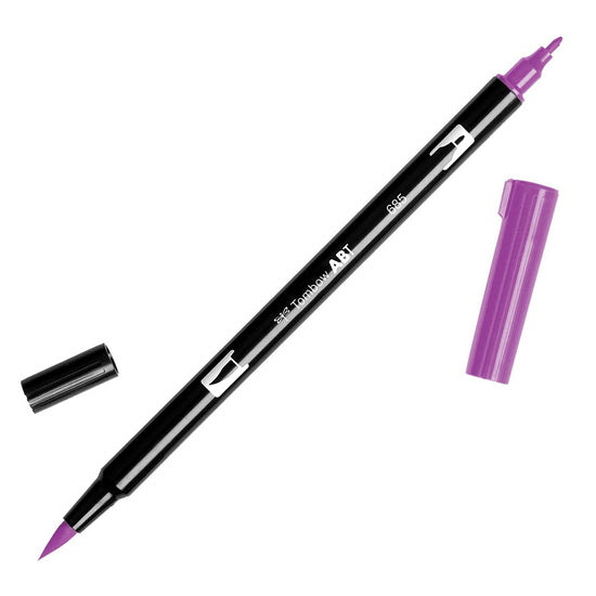 Feutre-pinceau double pointe magenta foncé