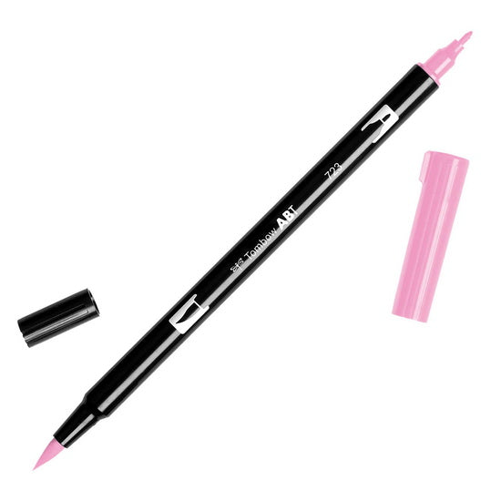 Feutre-pinceau double pointe rose