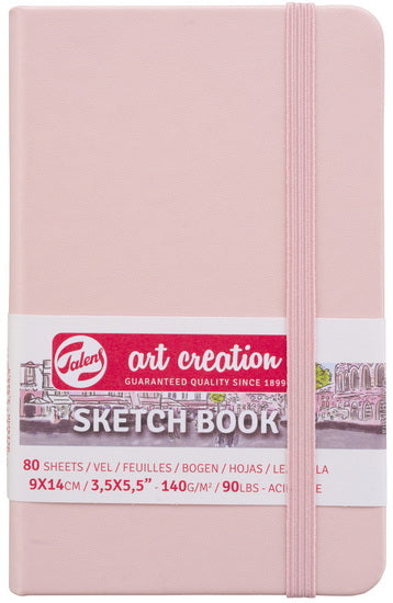 Carnet croquis art création  rose pastel - 9x14cm