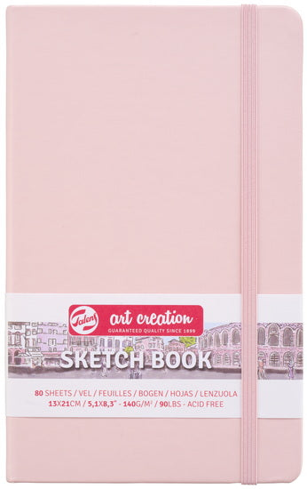 Carnet croquis art création  rose pastel - 13x21cm