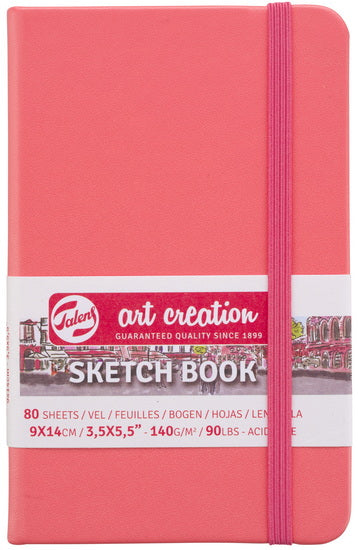 Carnet croquis art création  corail - 9x14cm