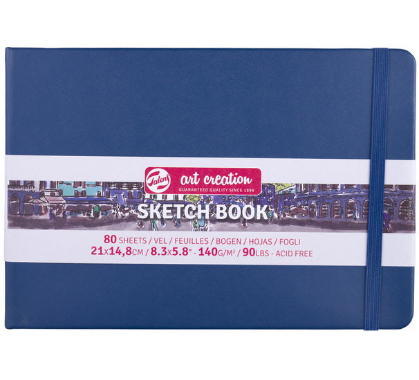 Carnet croquis art création  bleu marine - 21x14cm