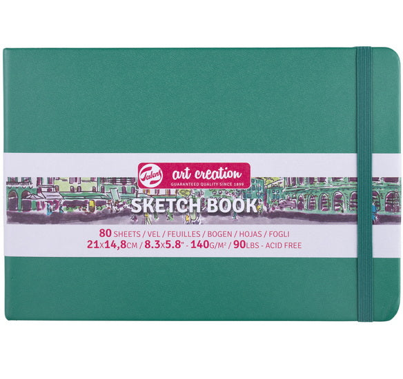 Carnet croquis art création  vert forêt - 21x14cm