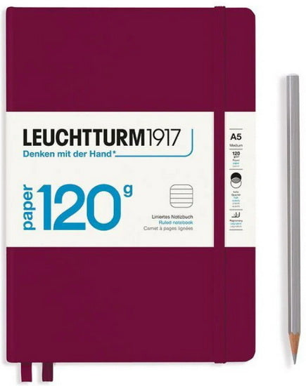 Notebook ruled a5 203p 120g port red