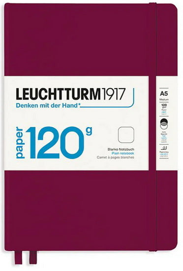 Notebook plain a5 203p 120g port red