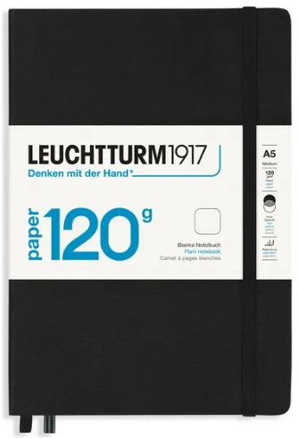 Notebook plain a5 203p 120g black