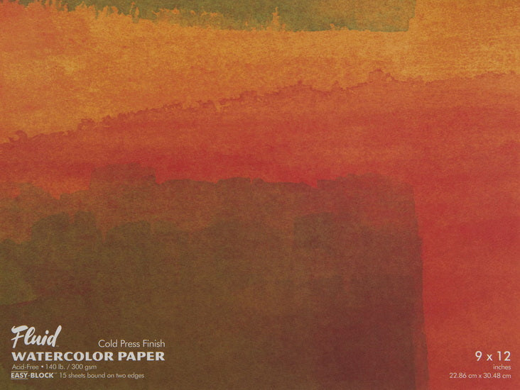 Bloc papier aquarelle - cp - 140lb - 9x12po (15f)