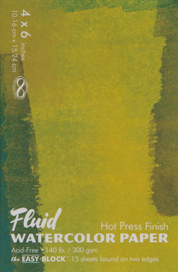 Bloc papier aquarelle - hp - 140lb - 4x6po (15f)