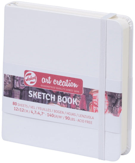 Carnet croquis art création blanc - 12x12cm
