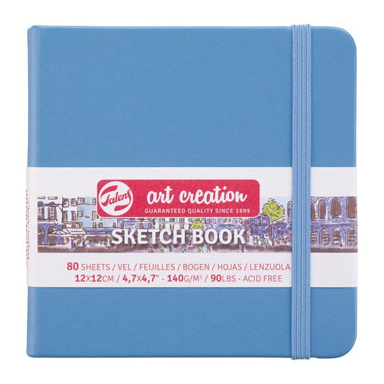 Carnet croquis art création  bleu pâle - 12x12cm