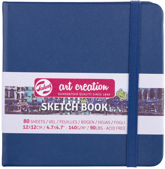 Carnet croquis art création bleu marine- 12x12cm